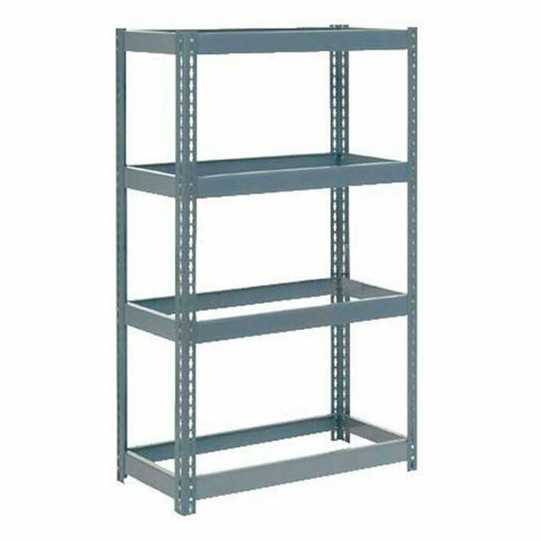 Global Industrial 4 Shelf, Extra Heavy Duty Boltless Shelving, Starter, 36inW x 12inD x 72inH, No Deck 255638